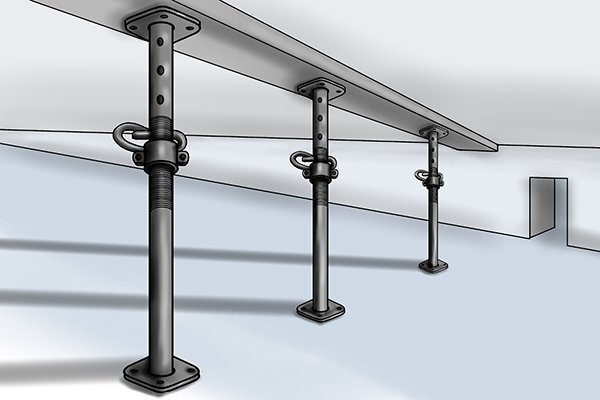 3 steel adjustable Support props supporting ceiling