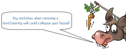 Wonkee Donkee says any mistakes when removing a load bearing wall could collapse your house!