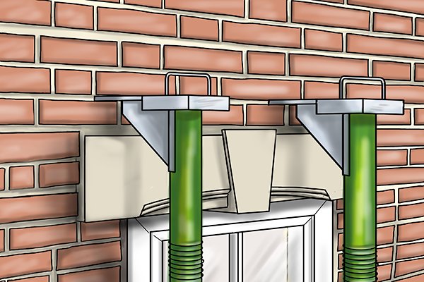 replacing lintel step 6- replace the bricks around new lintel