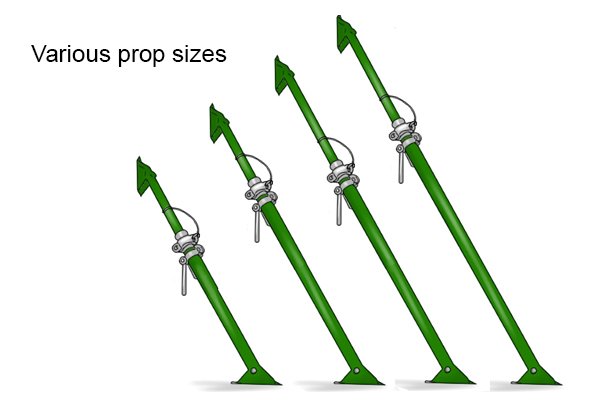 Various push and pull prop sizes