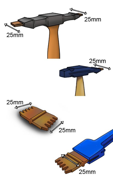 38mm SCUTCH COMBS X 4   1.5" 5 X tpi high quality fits 38mm chisels gs3 tool uk