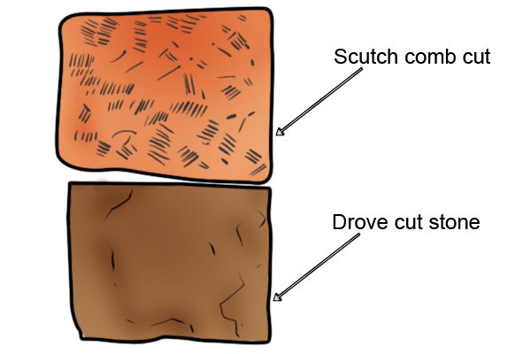 Scutch Comb cut Stone and Drove cut stone
