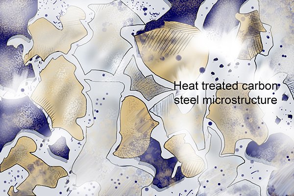 Heat treated carbon steel microstructure