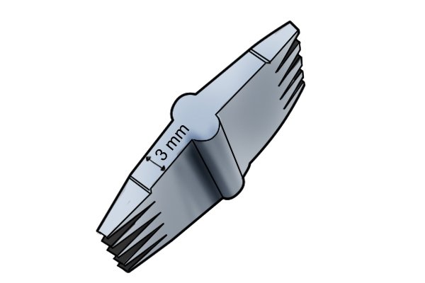3mm thickness of a Scutch Comb