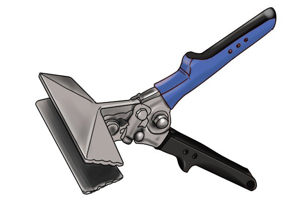 Seaming pliers with open latch or scissor action handles