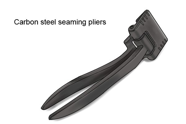 Carbon steel seaming pliers