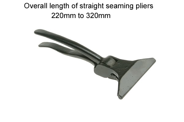 Overall length of straight seaming pliers 