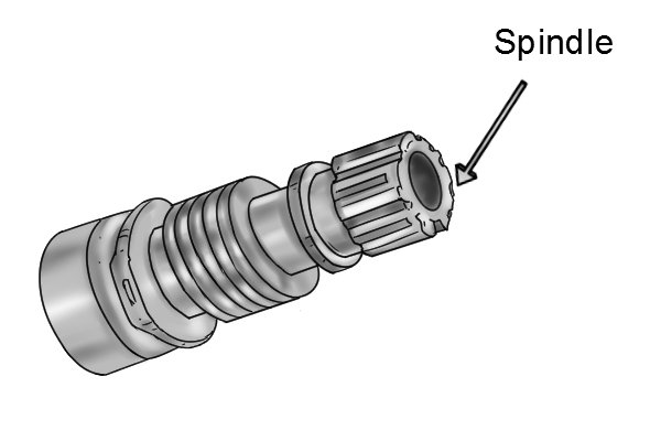 compression washer tap spindle