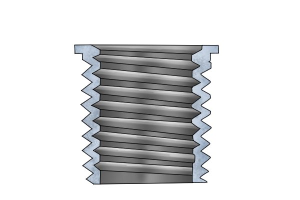 cross section solid threaded insert