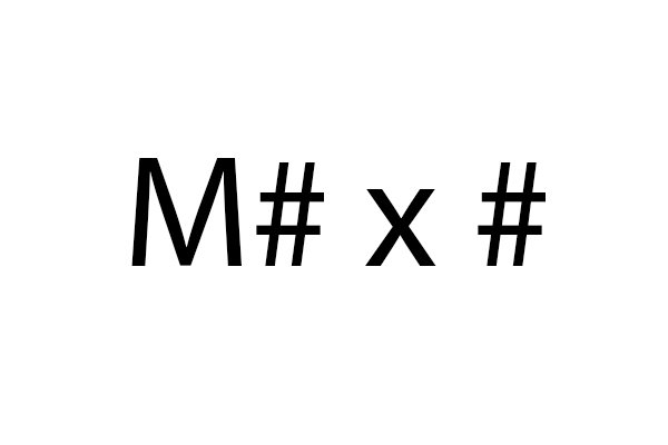 metric thread equation M# x #