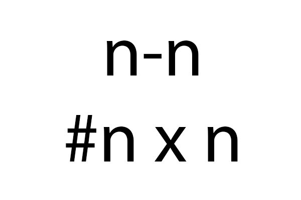 n-n #nxn UTS equation