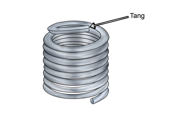 coiled insert tang
