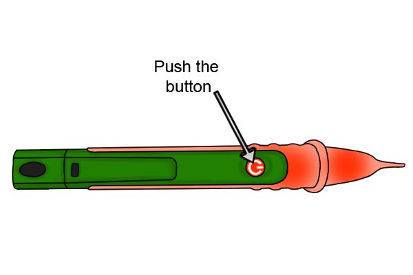 non contact voltage detector on/ off button