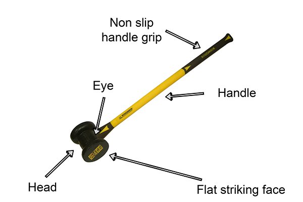 detailed parts of a fencing maul