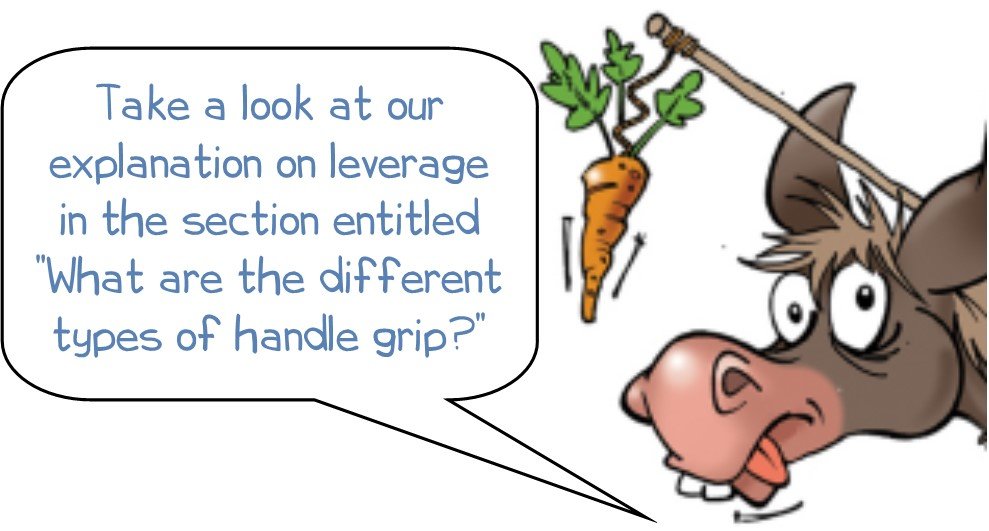 WD says "Take a look at our explanation on leverage in the section entitled “What are the different types of handle grip?”