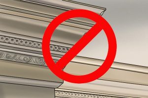Cove mitres are not suited to be used with patterned cornice.