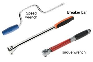 Different turning tools to use with a socket