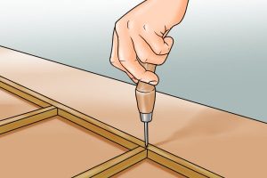 How to use a bradawl to make a pilot hole.