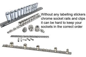 Mixed up sockets without labeling or organisation