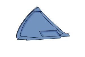 Example of plastic and metal cove mitres.