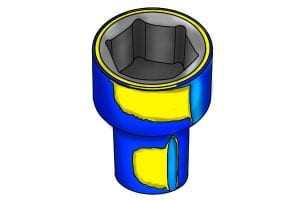 Plastic insulated coatings of sockets