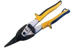 Example of a pair of straight cutting aviation snips.