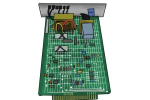 Circuit board of a voltage detector.