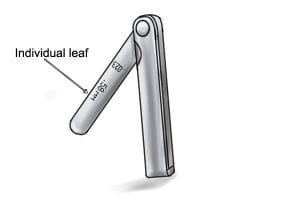 Feeler Gauge Measurement Chart