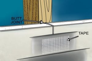 How to hide butt joints with plasterboard joint tape? - Wonkee Donkee Tools