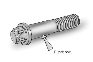 Etorx bolt which is loosened by a socket