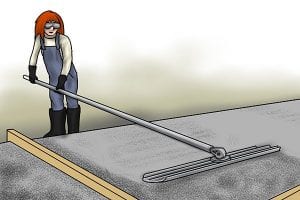Example of an individual floating concrete.