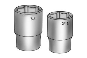 Imperial system of measuring sockets