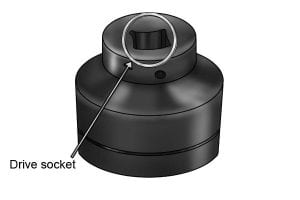 Label of the drive of the socket