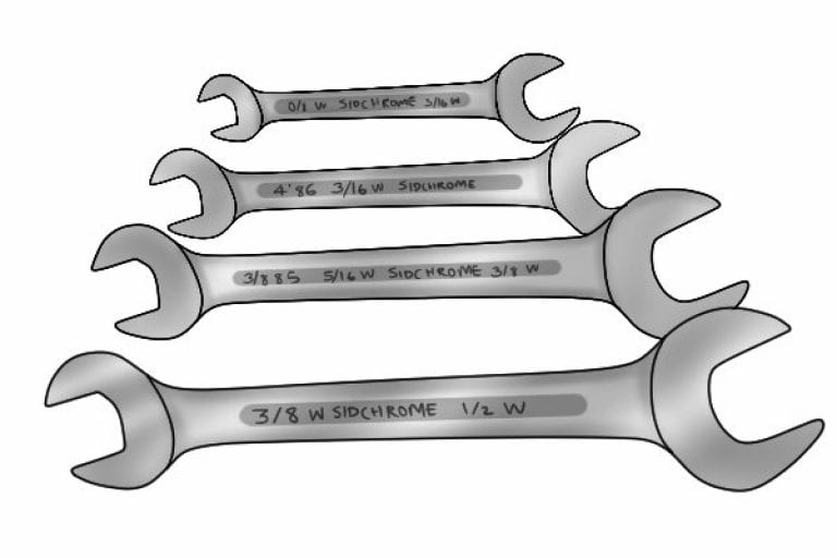 Ring Spanner Size Chart