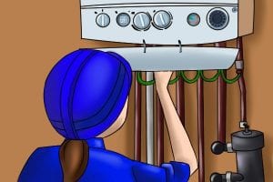 Turn on the boiler or gas appliance