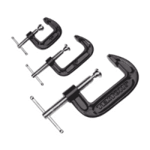 C-clamps are often known as G-clamps and are a key hand tool for holding materials when doing work.