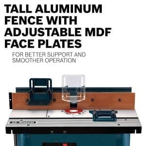 BOSCH Benchtop Router Table RA1181 tall aluminium fence
