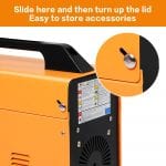 GoPlus 130 Mig Welder tool compartment