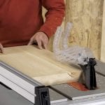 Bosch 10-Inch Worksite Table Saw 4100-09 blade guard in use