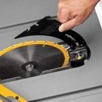 DEWALT DWE7480 Table Saw blade and blade guard