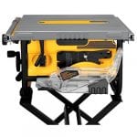 DEWALT DWE7480 Table Saw on stand