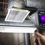 FLIR TG165 Spot Thermal Camera in use