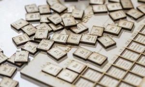Periodic tables with elements.