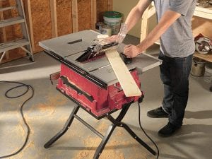 SKIL 3410-02 10-Inch Table Saw with Folding Stand in use
