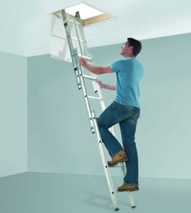 Abru Arrow 3 Section Aluminium Loft Ladder