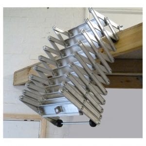 Alufix 9-Tread Concertina Loft Ladders - Ideal for Tiny attic Spaces and made of aluminium