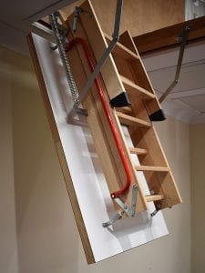 Deluxe Wooden Loft Ladder with Twin Handrails