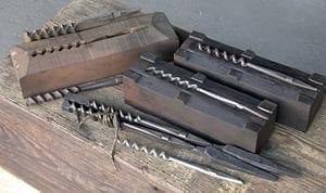Steel moulds are called dies and are used to shape molten steel.