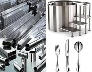 The addition of chromium, nickel and molybdenum to carbon steels results in stainless steels.