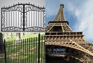 Wrought iron used to manufacture gates.